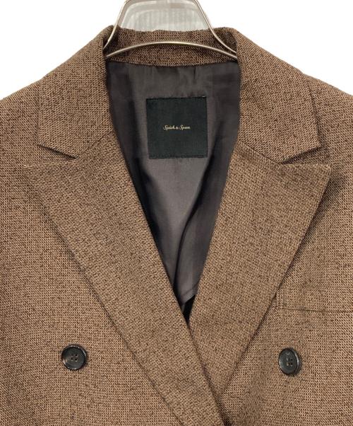 Spick and Span（スピック＆スパン）Spick and Span (スピック＆スパン) リングツイードダブルブレストジャケット ブラウン サイズ:表記無しの古着・服飾アイテム