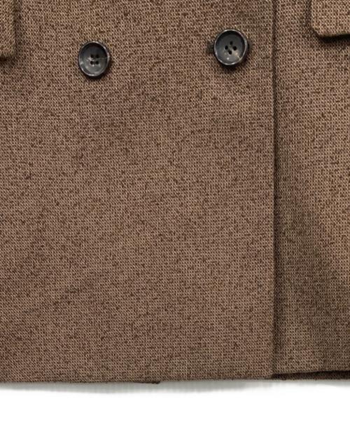 Spick and Span（スピック＆スパン）Spick and Span (スピック＆スパン) リングツイードダブルブレストジャケット ブラウン サイズ:表記無しの古着・服飾アイテム