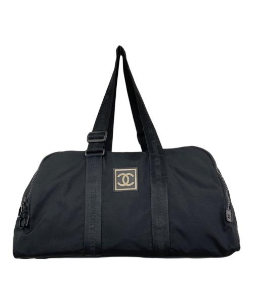 CHANEL（シャネル）CHANEL (シャネル) ココマークラインボストンバッグ ブラックの古着・服飾アイテム