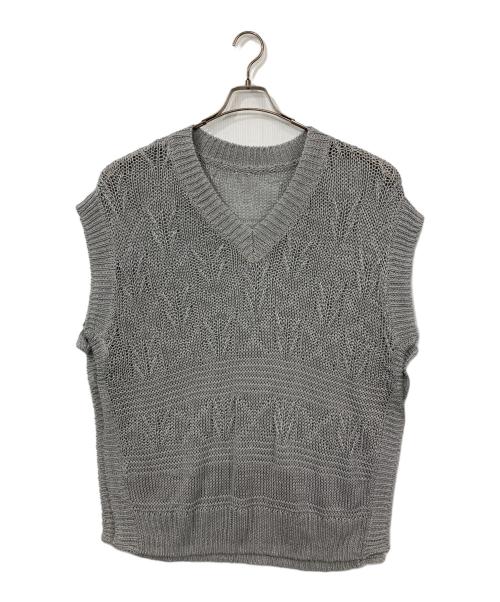 TARO HORIUCHI（タロウホリウチ）TARO HORIUCHI (タロウホリウチ) Linen fisherman Vest グレー サイズ:2の古着・服飾アイテム