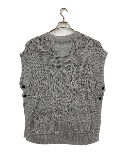 TARO HORIUCHI（タロウホリウチ）TARO HORIUCHI (タロウホリウチ) Linen fisherman Vest グレー サイズ:2の古着・服飾アイテム