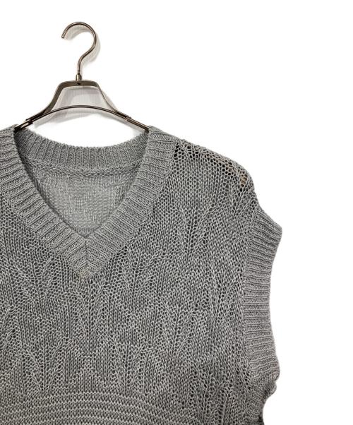 TARO HORIUCHI（タロウホリウチ）TARO HORIUCHI (タロウホリウチ) Linen fisherman Vest グレー サイズ:2の古着・服飾アイテム