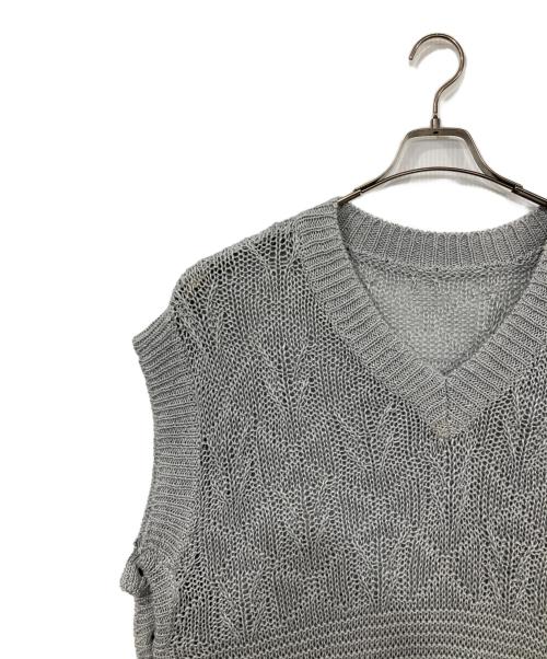 TARO HORIUCHI（タロウホリウチ）TARO HORIUCHI (タロウホリウチ) Linen fisherman Vest グレー サイズ:2の古着・服飾アイテム