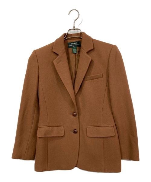 LAUREN RALPH LAUREN（ローレン ラルフ ローレン）LAUREN RALPH LAUREN (ローレン ラルフ ローレン) ウールカシミヤ2Bジャケット ブラウン サイズ:2Pの古着・服飾アイテム