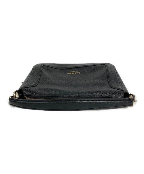 Kate Spade（ケイトスペード）Kate Spade (ケイトスペード) クラッシュペブルレザーミディアムクロスボディ ブラックの古着・服飾アイテム