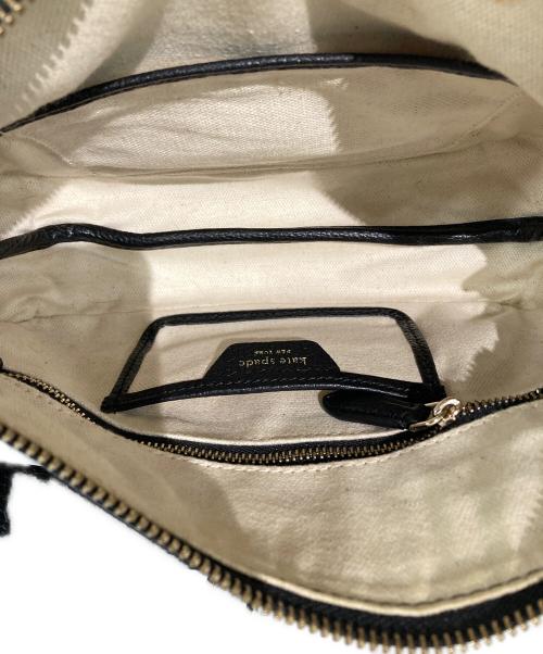 Kate Spade（ケイトスペード）Kate Spade (ケイトスペード) クラッシュペブルレザーミディアムクロスボディ ブラックの古着・服飾アイテム
