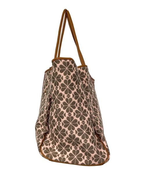 Kate Spade（ケイトスペード）Kate Spade (ケイトスペード) エブリシングスペードフラワージャガーラージトート ブラウンの古着・服飾アイテム