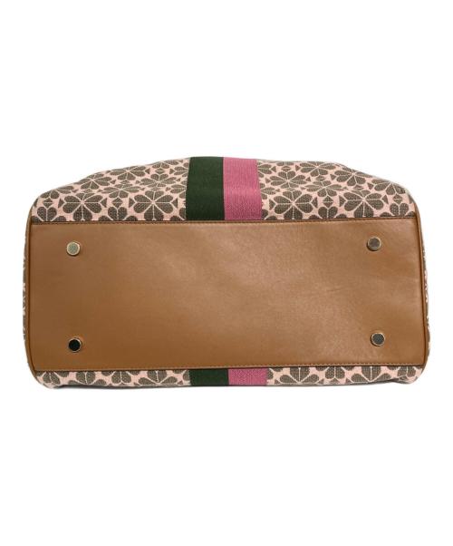 Kate Spade（ケイトスペード）Kate Spade (ケイトスペード) エブリシングスペードフラワージャガーラージトート ブラウンの古着・服飾アイテム