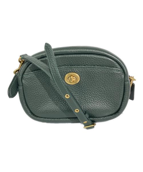 COACH（コーチ）COACH (コーチ) ターンロックカメラバッグ グリーンの古着・服飾アイテム