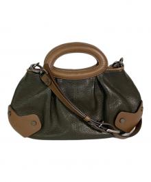 MARNI（マルニ）の古着「バルーン2WAYハンドバッグ」｜カーキ×ブラウン