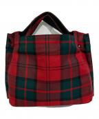 COMME des GARCONS COMME des GARCONSコムデギャルソン コムデギャルソン）の古着「タータンチェック柄バッグ」｜レッド