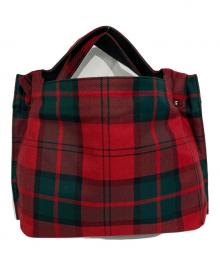 COMME des GARCONS COMME des GARCONS（コムデギャルソン コムデギャルソン）の古着「タータンチェック柄バッグ」｜レッド