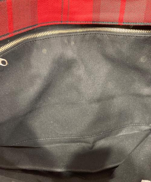 COMME des GARCONS COMME des GARCONS（コムデギャルソン コムデギャルソン）COMME des GARCONS COMME des GARCONS (コムデギャルソン コムデギャルソン) タータンチェック柄バッグ レッドの古着・服飾アイテム