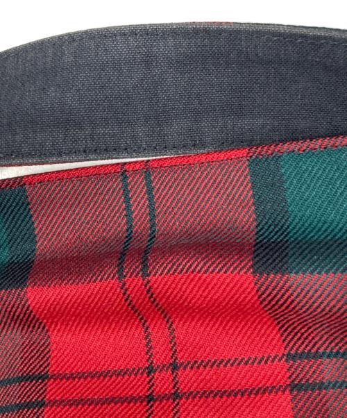 COMME des GARCONS COMME des GARCONS（コムデギャルソン コムデギャルソン）COMME des GARCONS COMME des GARCONS (コムデギャルソン コムデギャルソン) タータンチェック柄バッグ レッドの古着・服飾アイテム