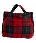 COMME des GARCONS COMME des GARCONS (コムデギャルソン コムデギャルソン) タータンチェック柄バッグ レッド：9000円