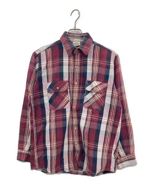 FIVE BROTHER（ファイブブラザー）FIVE BROTHER (ファイブブラザー) ヘビーネルシャツ レッド×ネイビー サイズ:Mの古着・服飾アイテム