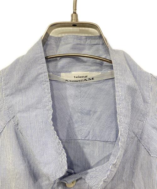 ANSNAM（アンスナム）ANSNAM (アンスナム) teleng ストライプシャツ ブルー サイズ:01の古着・服飾アイテム