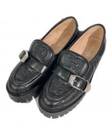 GUCCI（グッチ）の古着「GG厚底ローファー」｜ブラック