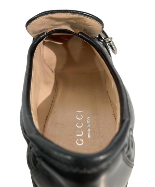 GUCCI（グッチ）GUCCI (グッチ) GG厚底ローファー ブラック サイズ:36 1/2の古着・服飾アイテム
