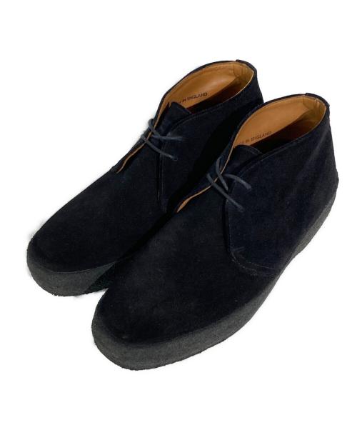 SANDERS（サンダース）SANDERS (サンダース) UNITED ARROWS (ユナイテッドアローズ) 別注スエードチャッカブーツ ブラック サイズ:US7の古着・服飾アイテム