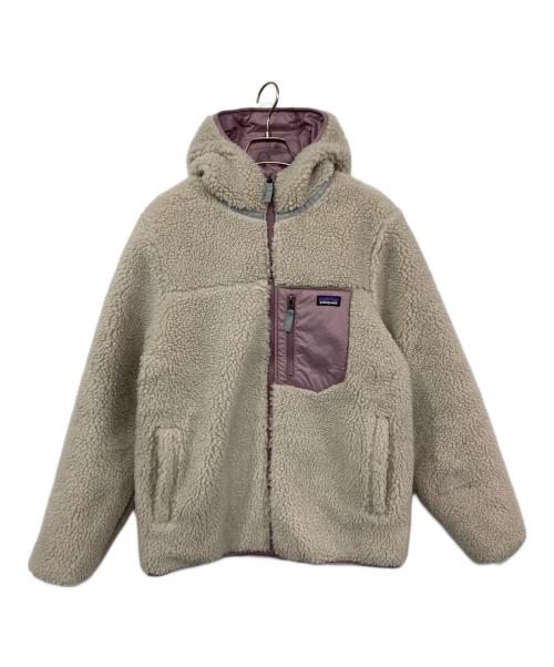 Patagonia（パタゴニア）Patagonia (パタゴニア) キッズ・リバーシブル・レディ・フレディ・フーディ アイボリー サイズ:表記無しの古着・服飾アイテム