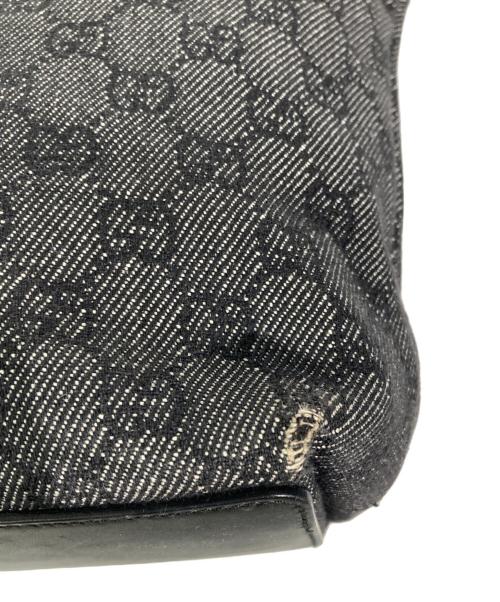 GUCCI（グッチ）GUCCI (グッチ) GGキャンバスハンドバッグ ブラック×グレーの古着・服飾アイテム