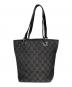 GUCCI (グッチ) GGキャンバスハンドバッグ ブラック×グレー：15000円