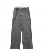 AMOMENTOアモーメント）の古着「EMI WIDE BOOTS CUT DENIM」｜グレー