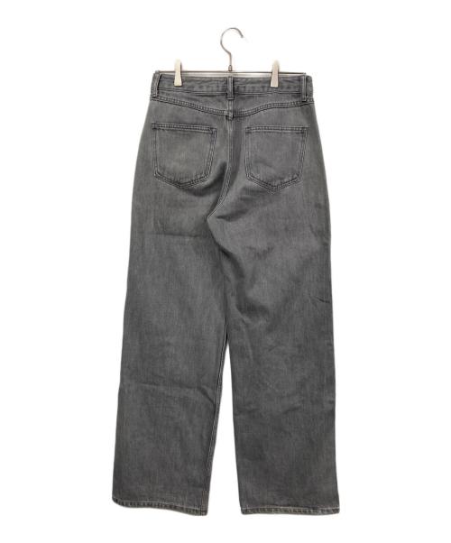 AMOMENTO（アモーメント）AMOMENTO (アモーメント) EMI WIDE BOOTS CUT DENIM グレー サイズ:1の古着・服飾アイテム