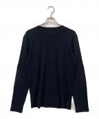 MM6 Maison Margielaエムエムシックスメゾンマルジェラ）の古着「クルーネックロングスリーブTシャツ」｜ブラック