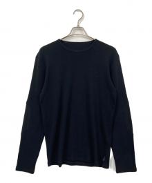 MM6 Maison Margiela（エムエムシックスメゾンマルジェラ）の古着「クルーネックロングスリーブTシャツ」｜ブラック