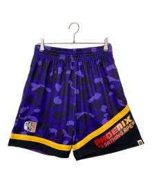 A BATHING APE×MITCHELL & NESS（アベイシングエイプ×ミッチェルアンドネス）の古着「PHOENIX SUNSSWINGMAN SHORTS」｜パープル