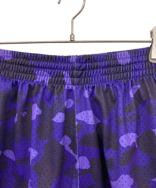 A BATHING APE（アベイシングエイプ）A BATHING APE (アベイシングエイプ) MITCHELL & NESS (ミッチェルアンドネス) PHOENIX SUNSSWINGMAN SHORTS パープル サイズ:Mの古着・服飾アイテム
