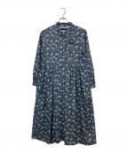 Shower Partyシャワーパーティー）の古着「LIBERTY前開きワンピース」｜ネイビー