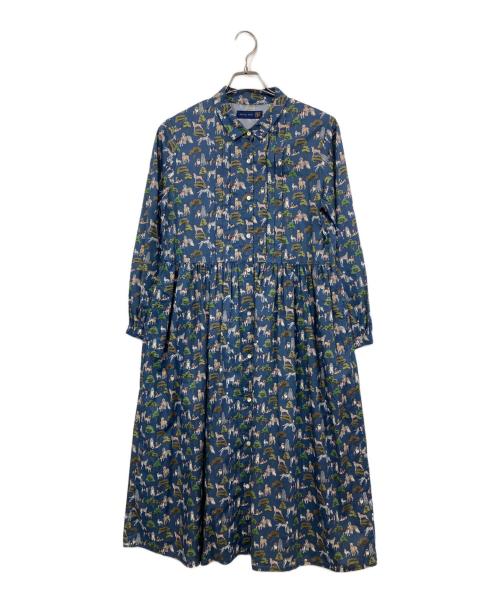 Shower Party（シャワーパーティー）Shower Party (シャワーパーティー) LIBERTY前開きワンピース ネイビー サイズ:表記無しの古着・服飾アイテム