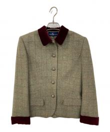 RALPH LAUREN（ラルフローレン）の古着「ベルベット切替ジャケット」｜レッド×ベージュ