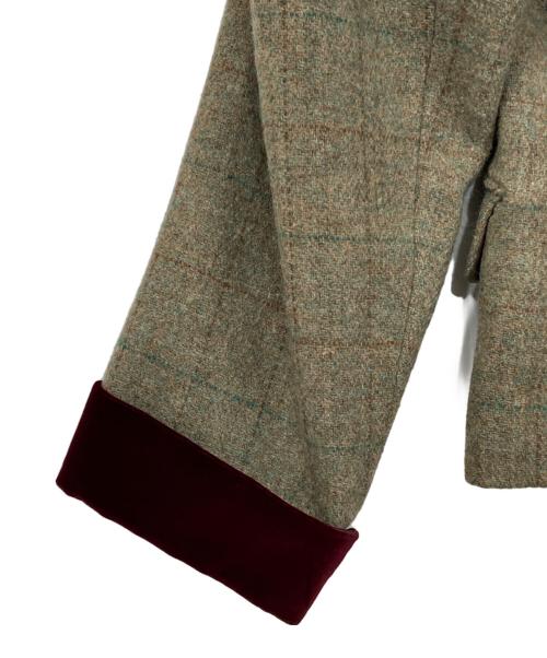 RALPH LAUREN（ラルフローレン）RALPH LAUREN (ラルフローレン) ベルベット切替ジャケット レッド×ベージュ サイズ:Ｍの古着・服飾アイテム
