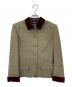 RALPH LAUREN（ラルフローレン）の古着「ベルベット切替ジャケット」｜レッド×ベージュ