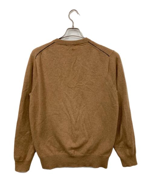 dunhill（ダンヒル）dunhill (ダンヒル) カシミヤVネックニット ブラウン サイズ:Mの古着・服飾アイテム