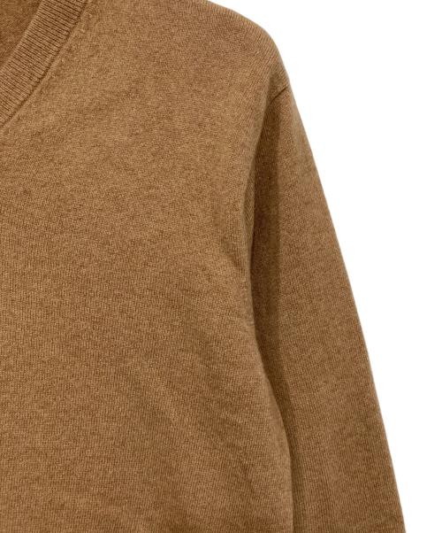 dunhill（ダンヒル）dunhill (ダンヒル) カシミヤVネックニット ブラウン サイズ:Mの古着・服飾アイテム