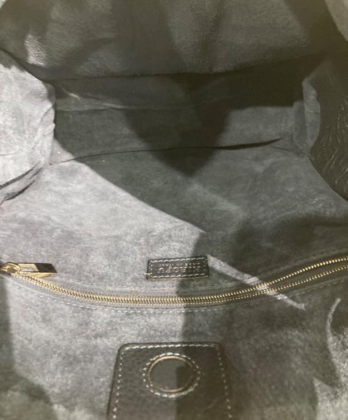 HIROFU（ヒロフ）HIROFU (ヒロフ) Hロゴレザーショルダーバッグ ブラックの古着・服飾アイテム