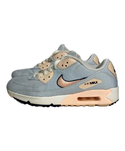 NIKE（ナイキ）NIKE (ナイキ) AIR MAX 90 G NRG Seersucker ベージュ×ブルー サイズ:US7.5の古着・服飾アイテム