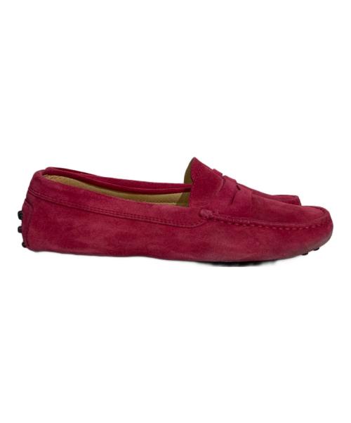 TOD'S（トッズ）TOD'S (トッズ) スウェードドライビングシューズ ピンク サイズ:22.5の古着・服飾アイテム