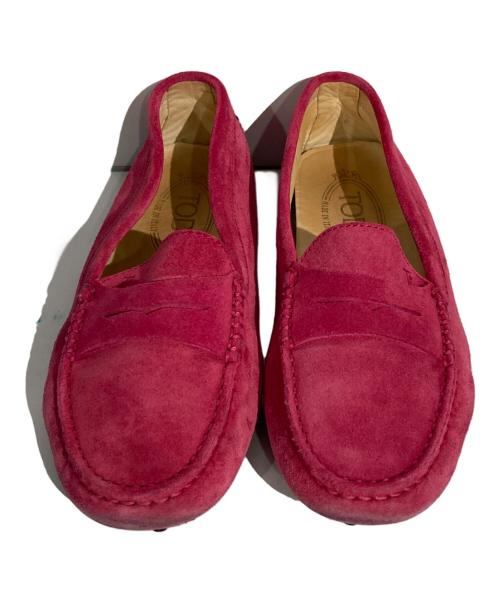 TOD'S（トッズ）TOD'S (トッズ) スウェードドライビングシューズ ピンク サイズ:22.5の古着・服飾アイテム