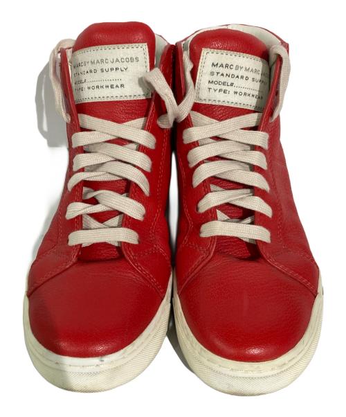 Marc by Marc Jacobs（マークバイマークジェイコブス）Marc by Marc Jacobs (マークバイマークジェイコブス) ハイカットスニーカー レッド サイズ:36の古着・服飾アイテム