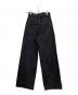 moussy (マウジー) CROSS WAIST WIDE STRAIGHT デニム ブラック：5000円