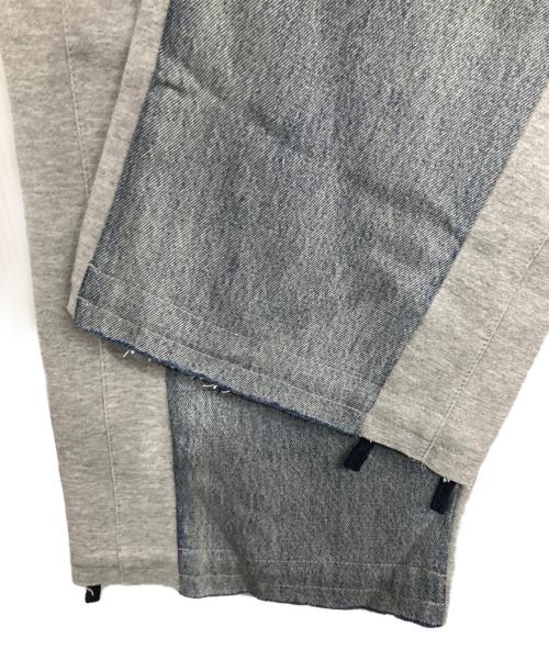 JEANASIS（ジーナシス）JEANASIS (ジーナシス) スウェットコンビデニムパンツ インディゴ×グレー サイズ:Freeの古着・服飾アイテム