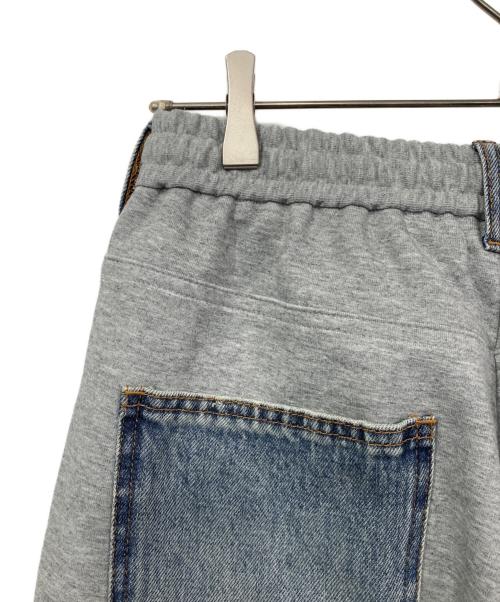 JEANASIS（ジーナシス）JEANASIS (ジーナシス) スウェットコンビデニムパンツ インディゴ×グレー サイズ:Freeの古着・服飾アイテム