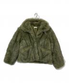 LAGUA GEMラグアジェム）の古着「POCKET POINT FAUX FUR コート」｜グリーン