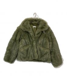 LAGUA GEM（ラグアジェム）の古着「POCKET POINT FAUX FUR コート」｜グリーン